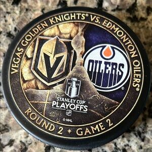NHL Black Stanley Cup Playoffs Puck